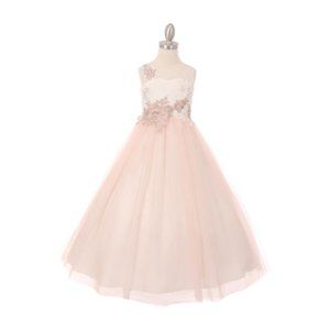 CINDERELLA COUTURE Elegant Illusion A-line Sleeveless Dress Multisizes 5031